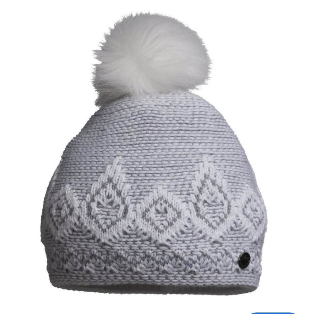 Screamer womens fleece lined gray diamond beanie